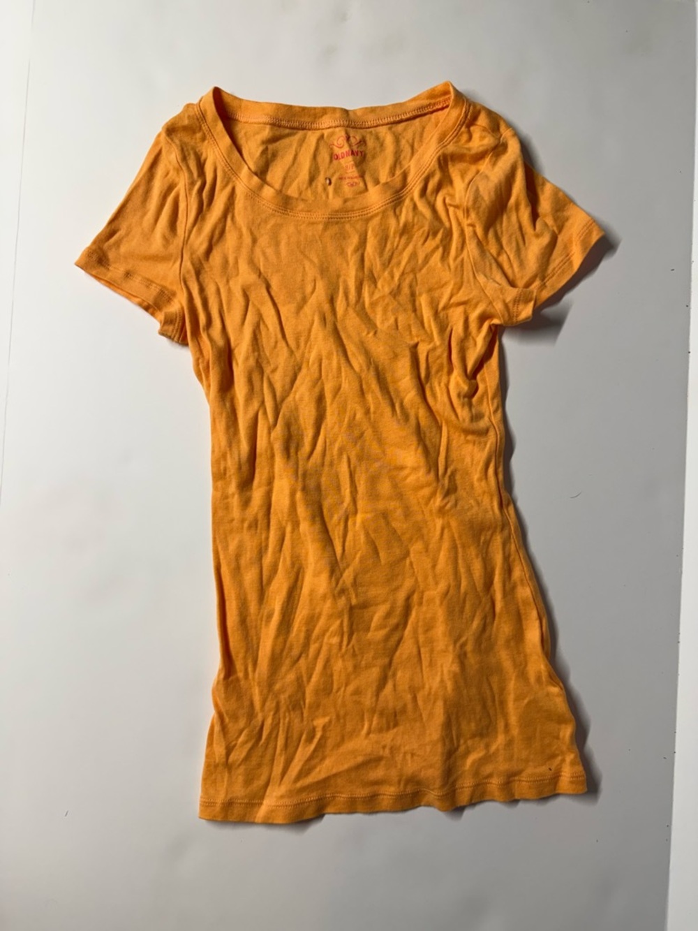 Old navy casual long orange short sleeve top small
